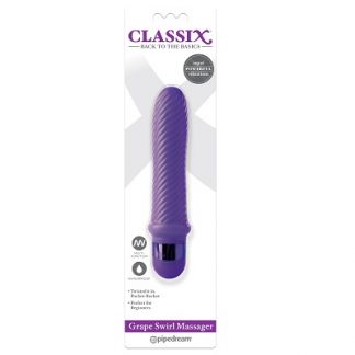Classix Grape Swirl Massager, Purple