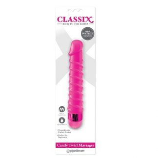 Classix Candy Twirl Massager, Pink