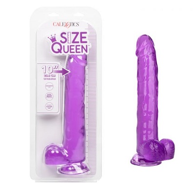 Size Queen Dildo, 10in, Purple