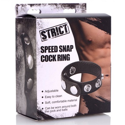 Strict Speed Snap Cock Ring, Black